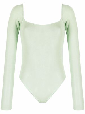 12 STOREEZ square neck bodysuit - Green