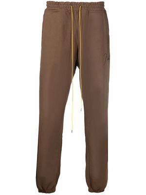 Rhude drawstring-waist track trousers - Brown