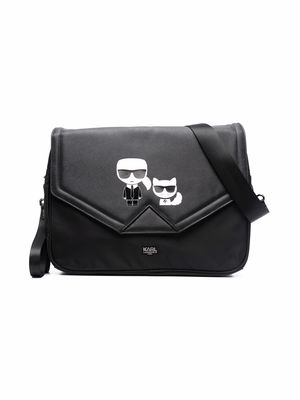 Karl Lagerfeld Kids logo-print changing bag - Black
