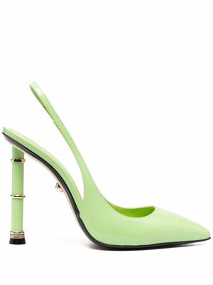 Alevì Valeria patent leather pumps - Green