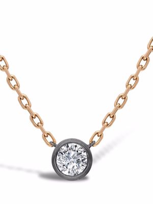 Pragnell 18kt rose gold and white gold Legacy old cut diamond pendant necklace - Pink