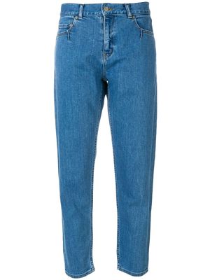 Julien David high-rise cropped jeans - Blue