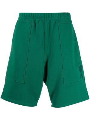 AMI Paris Ami de Coeur track shorts - Green