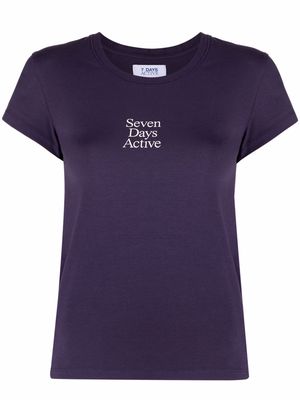 7 DAYS Active logo-print T-shirt - Purple