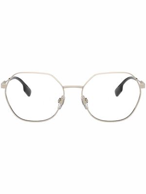 Burberry Eyewear Erin check-trim glasses - Gold