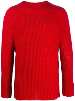 Raf Simons ribbed-knit jumper - Red
