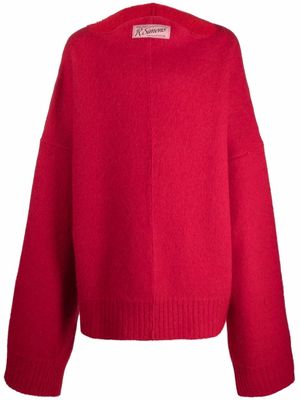 Raf Simons oversized-sleeve jumper - Red