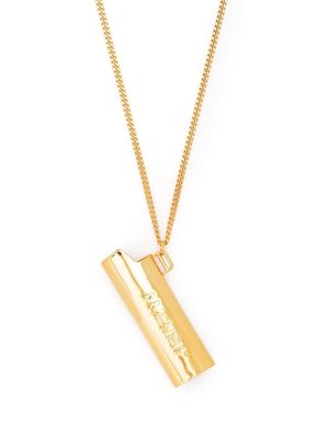 AMBUSH logo-embossed lighter necklace - Gold