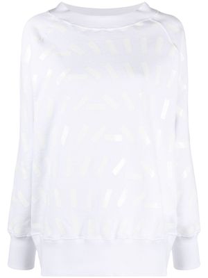 Maison Margiela tape print sweatshirt - White