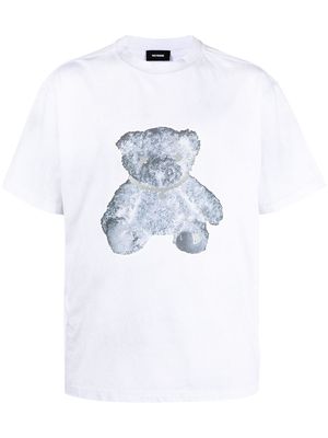 We11done negative teddy print t-shirt - White