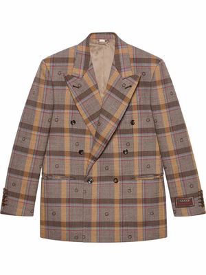 Gucci check-wool jacket - Neutrals