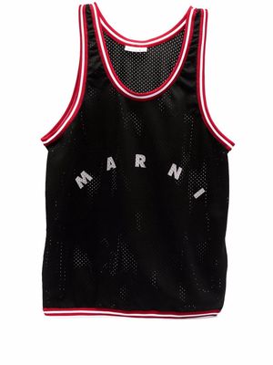 Marni basketball logo-print tote bag - Black