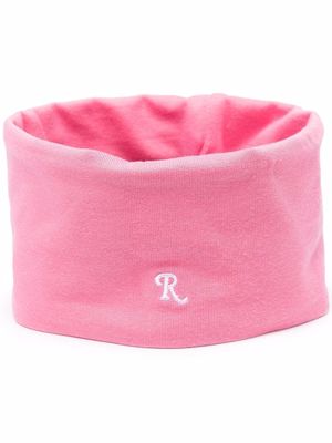 Raf Simons embroidered.logo neck scarf - Pink