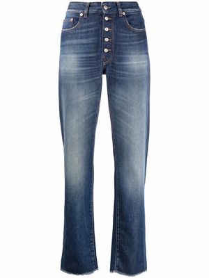 MM6 Maison Margiela stonewashed straight-leg jeans - Blue