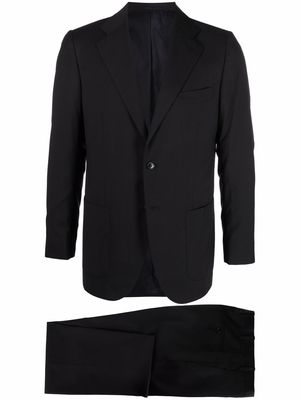 Kiton single-breasted two-piece suit - Black