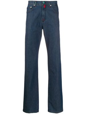 Kiton mid rise straight-fit jeans - Blue