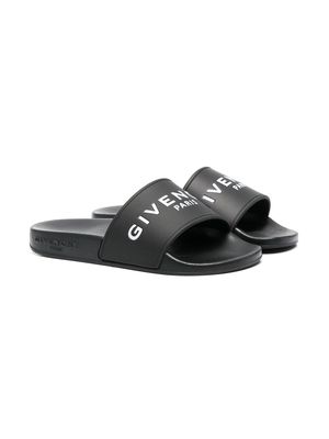 Givenchy Kids logo-print open-toe sandals - Black