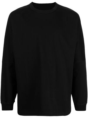 White Mountaineering darted long-sleeved T-shirt - Black