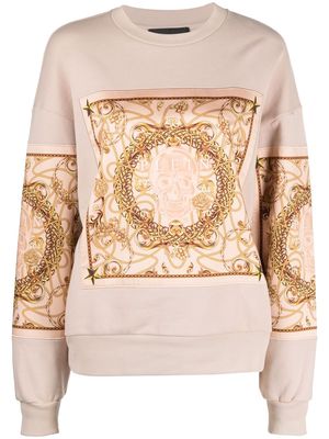 Philipp Plein New Baroque cotton sweatshirt - Neutrals