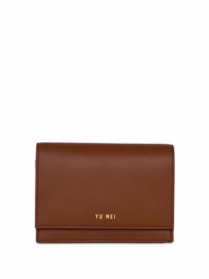 Yu Mei Suki leather clutch bag - Brown