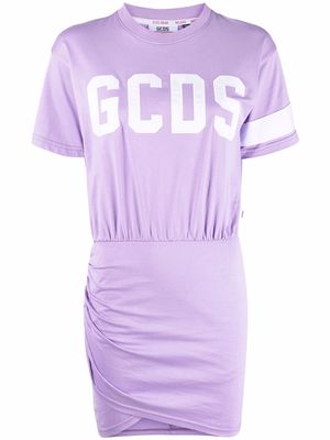 Gcds logo-print T-shirt dress - Purple