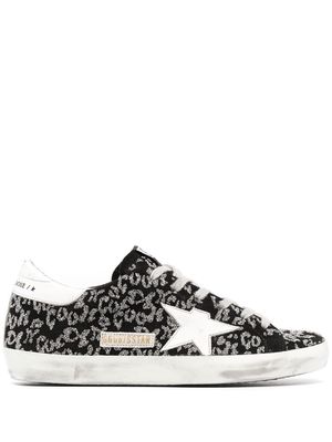 Golden Goose star-patch lace-up sneakers - Black