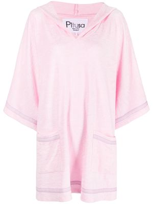 Pitusa terry-cloth hooded dress - Pink