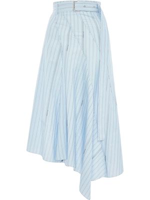 JW Anderson asymmetric belted panelled skirt - Blue