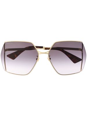 Gucci Eyewear oversized-frame sunglasses - Black
