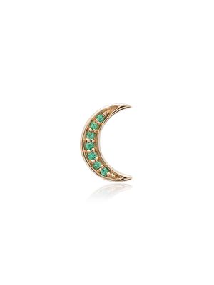 Andrea Fohrman 14K yellow gold Crescent Moon emerald earring - Green