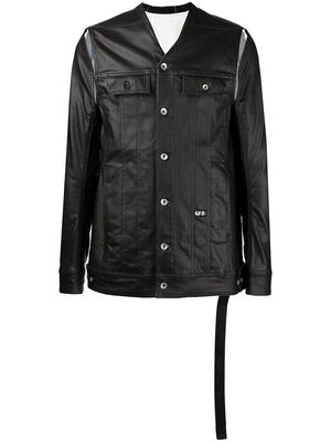 Rick Owens DRKSHDW buttoned-up leather jacket - Black