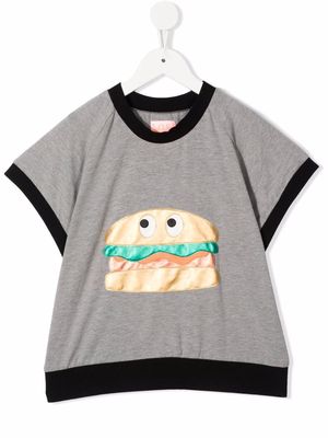 WAUW CAPOW by BANGBANG Burger Benny T-shirt - Grey