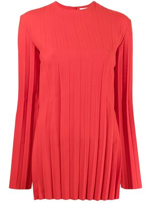 A.W.A.K.E. Mode pleated long-sleeved top - Red
