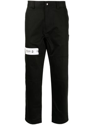 A BATHING APE® high-waisted straight leg trousers - Black