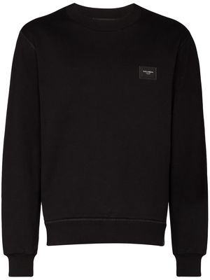 Dolce & Gabbana logo plaque sweater - Black