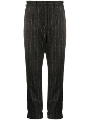 Dolce & Gabbana pinstripe cropped trousers - Black