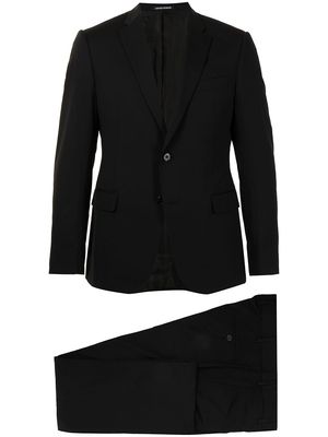 Emporio Armani fitted single-breasted suit - Black