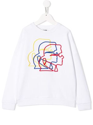 Karl Lagerfeld Kids Kameo Bauhaus Ssweatshirt - White