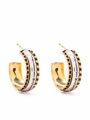 Alexander McQueen engraved logo hoop earrings - Gold