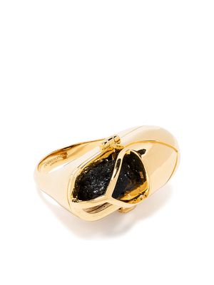 Capsule Eleven Capsule Crystal stone ring - Gold