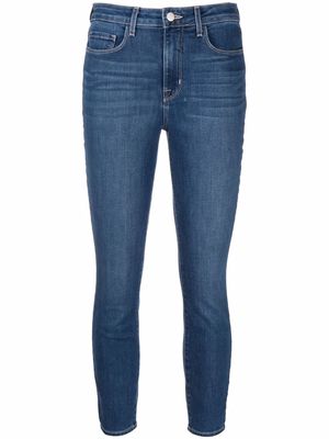 L'Agence skinny-cut cropped jeans - Blue