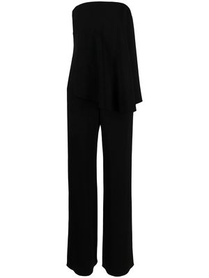 Emporio Armani strapless straight-leg jumpsuit - Black