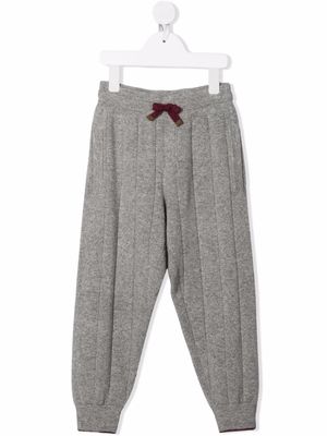 Brunello Cucinelli Kids ribbed-knit track pants - Grey
