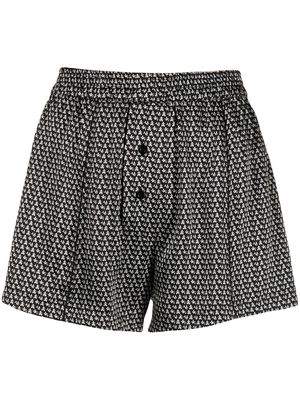 Kiki de Montparnasse Moi et Toi patterned shorts - Grey
