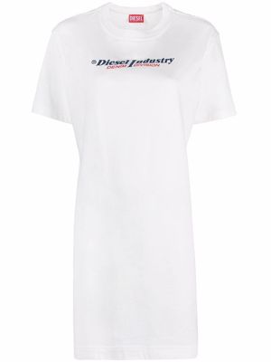 Diesel logo-print T-shirt dress - White