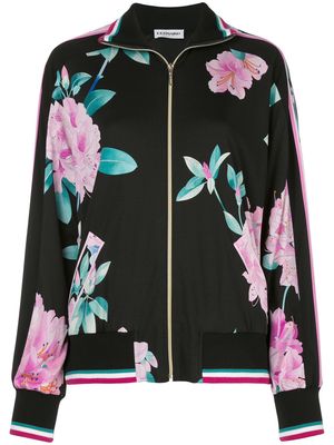 Leonard Camelia printed bomber jacket - Black
