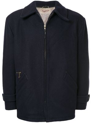 Fake Alpha Vintage 1950s short zipped coat - Blue