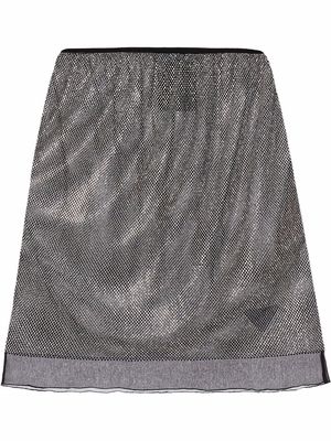 Prada crystal-embellished tulle skirt - Silver