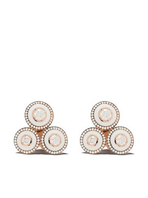 Selim Mouzannar 18kt rose gold diamond Mina earrings - Metallic