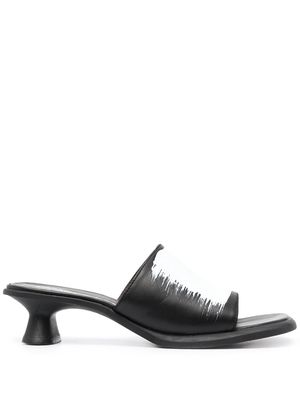 CamperLab Dina brush stroke-print sandals - Black